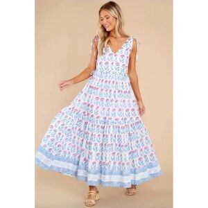 Oliphant Cinched V-Neck Maxi Dress